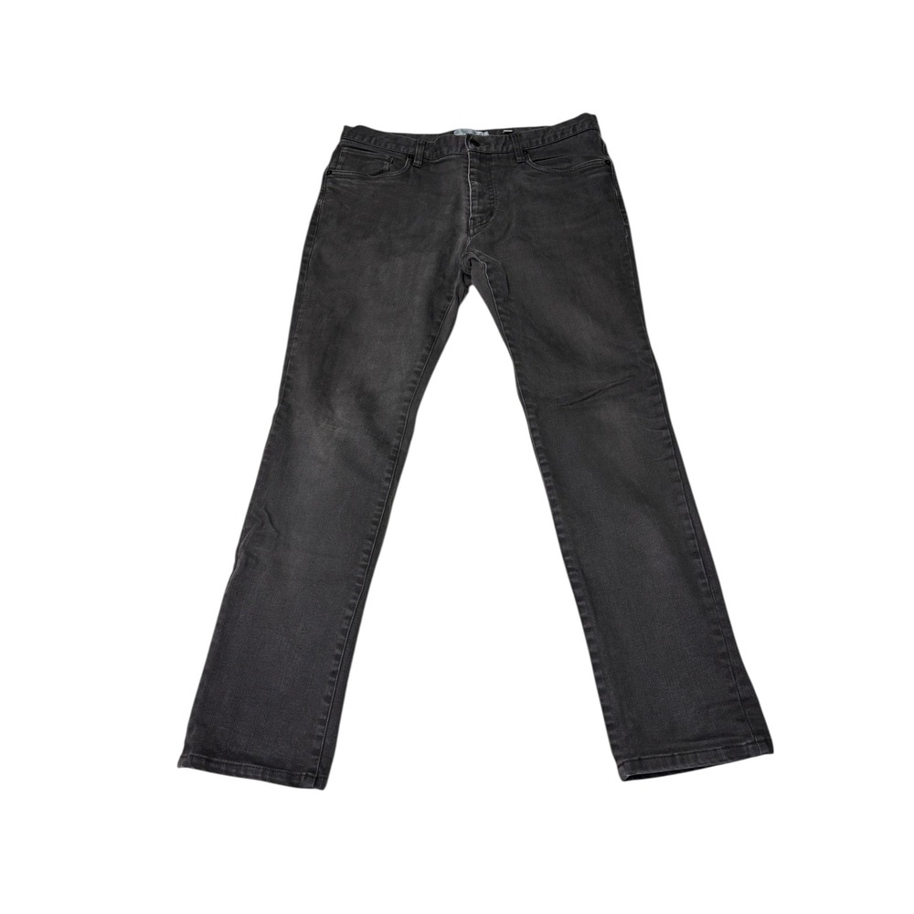 Vince Mens Charcoal Gray Slim‎ Fit Jeans Size 34X29 Cotton Elastane YKK Zip Fly
